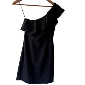 H&M One-Shoulder Black Mini Dress